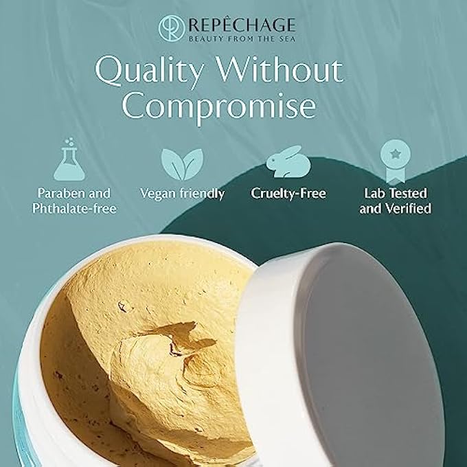 Repechage SEA MUD MASK FOR WOMEN AND MEN, 4 FL. OZ., DEEP EXFOLIATING PORE CLEANSER FOR DRY, OILY, BLEMISH PRONE FACE AND SKIN, ENHANCE BRIGHTEN, TONE, AND CLARITY, ACNE FACIAL TREATMENT - Image 3